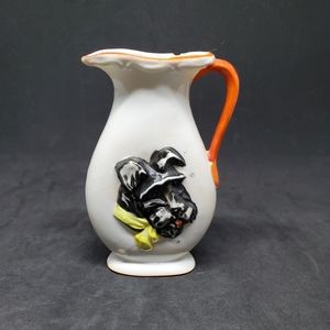 Vintage Black Scottie Terrier Water Pitcher/Bud Vase